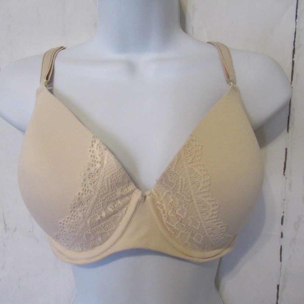 Soma Bra 36DD Cream Embraceable Enchanting Lace J‎ Hook Underwire Back Closure